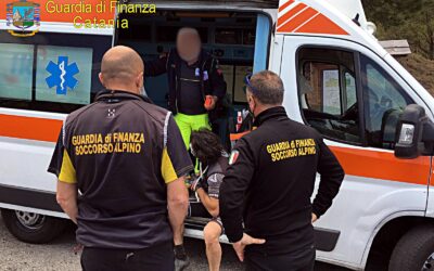 Ragalna, ciclista ferito soccorso sulla pista Altomontana